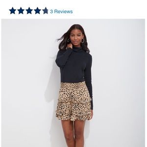 Vineyard Vines Leopard Ruffle Smocked Tiered Skirt